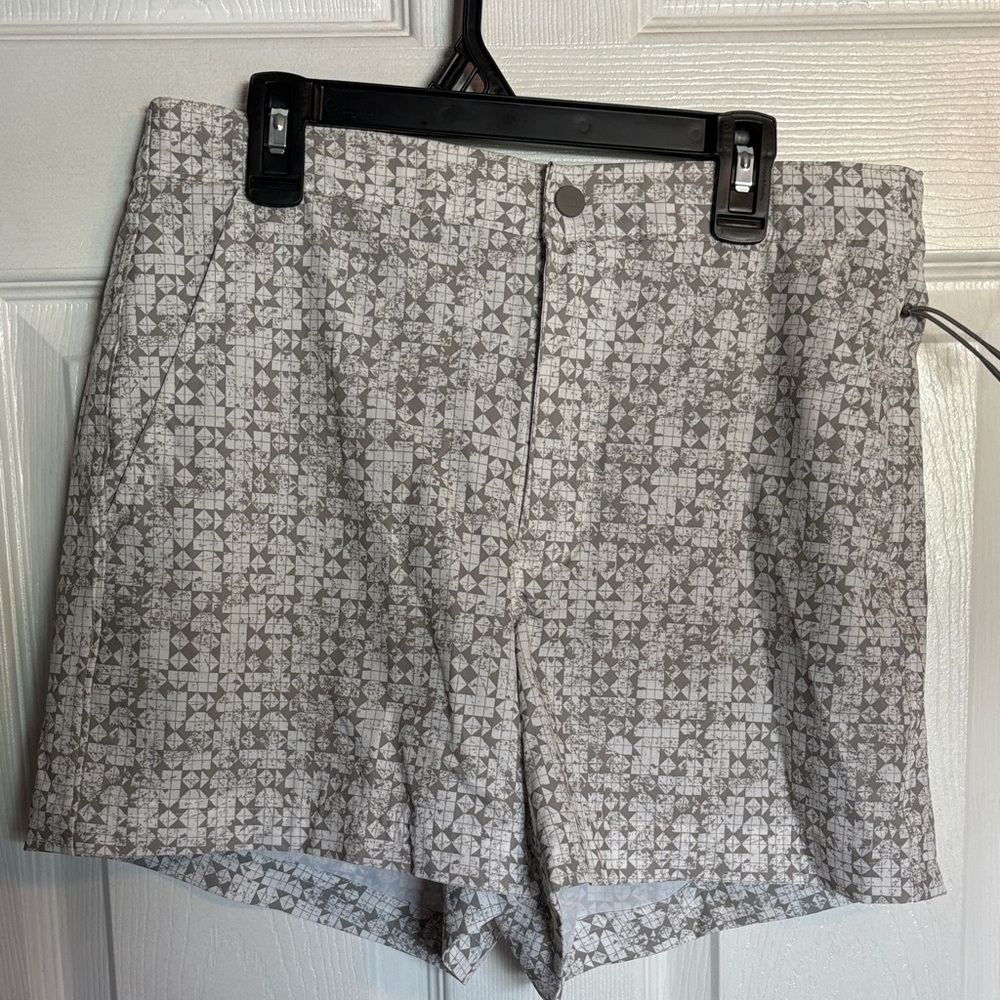 VRSR Men's Gray Patterned Athletic Shorts
